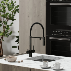 Смеситель для кухни Sancos Imola с гибким изливом, цвет матовый черный/черный, SC4010MB