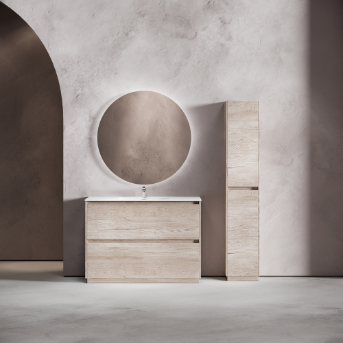 Тумба напольная под раковину SANCOS Libra Floor, дуб галифакс натуральный 1190х450х840 мм, LB120F-1EG