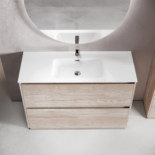 Тумба напольная под раковину SANCOS Libra Floor, дуб галифакс натуральный 1190х450х840 мм, LB120F-1EG