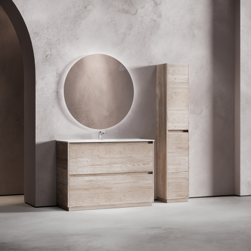 Тумба напольная под раковину SANCOS Libra Floor, дуб галифакс натуральный 1190х450х840 мм, LB120F-1EG