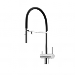 Смеситель для кухни Sancos Imola с гибким изливом, цвет хром/черный, SC4010CH