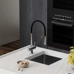 Смеситель для кухни Sancos Imola с гибким изливом, цвет хром/черный, SC4010CH