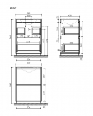 Тумба напольная под раковину SANCOS Libra Floor, дуб галифакс натуральный 590х450х840 мм, LB60FEG