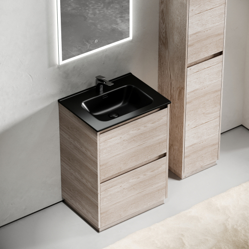 Тумба напольная под раковину SANCOS Libra Floor, дуб галифакс натуральный 590х450х840 мм, LB60FEG