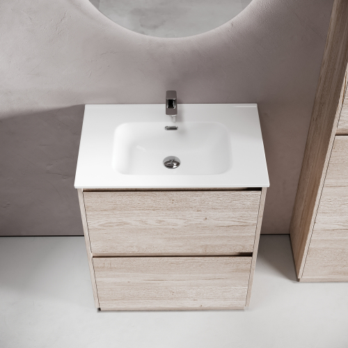 Тумба напольная под раковину SANCOS Libra Floor, дуб галифакс натуральный 690х450х840 мм, LB70FEG