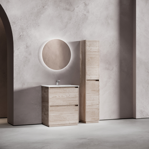 Тумба напольная под раковину SANCOS Libra Floor, дуб галифакс натуральный 690х450х840 мм, LB70FEG