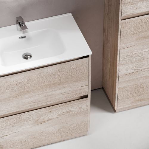 Тумба напольная под раковину SANCOS Libra Floor, дуб галифакс натуральный 790х450х840 мм, LB80FEG