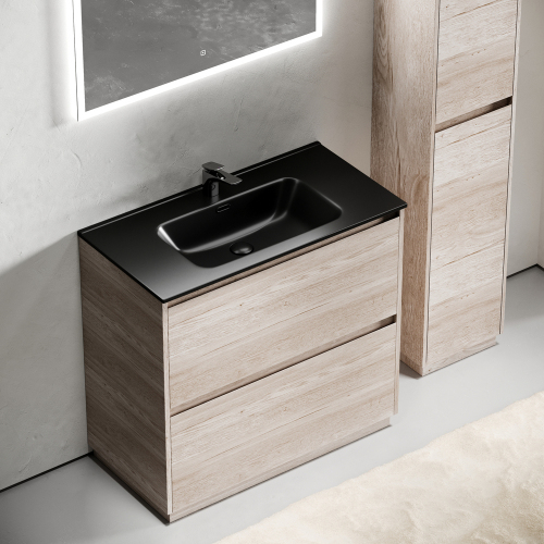 Тумба напольная под раковину SANCOS Libra Floor, дуб галифакс натуральный 890х450х840 мм, LB90FEG