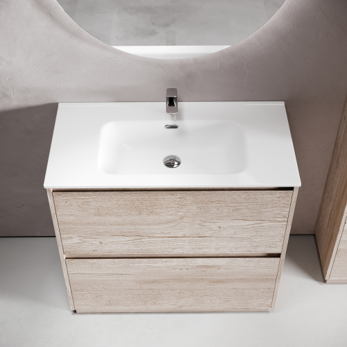 Тумба напольная под раковину SANCOS Libra Floor, дуб галифакс натуральный 890х450х840 мм, LB90FEG