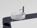 Умывальник CERAMICANOVA Cristal чаша накладная круглая (прозрачная) CN6062