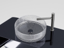 Умывальник CERAMICANOVA Cristal чаша накладная круглая (прозрачная) CN6062