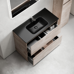 Тумба напольная под раковину SANCOS Libra Floor, дуб галифакс натуральный 990х450х840 мм, LB100FEG