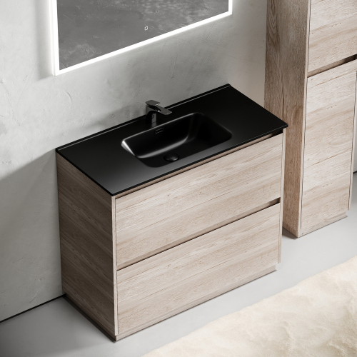 Тумба напольная под раковину SANCOS Libra Floor, дуб галифакс натуральный 990х450х840 мм, LB100FEG