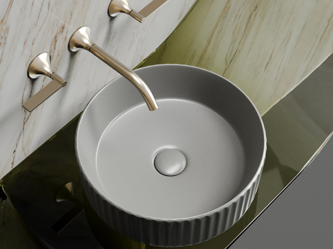 Умывальник CERAMICANOVA Element чаша накладная круглая (цвет Антрацит Матовый) CN6057MH