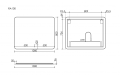 Зеркало SANCOS c подсветкой Ray, 1000х800, RA1000