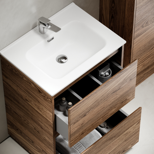 Тумба напольная под раковину SANCOS Libra Floor, дуб чарльстон 590х450х840 мм, LB60FECH