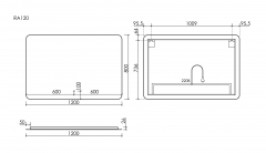 Зеркало SANCOS c подсветкой Ray, 1200х800, RA1200