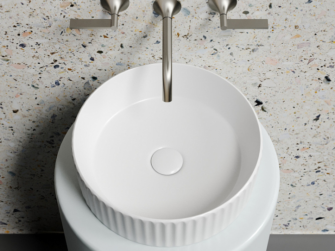 Умывальник CERAMICANOVA Element чаша накладная круглая (цвет Белый Матовый) CN6057MW