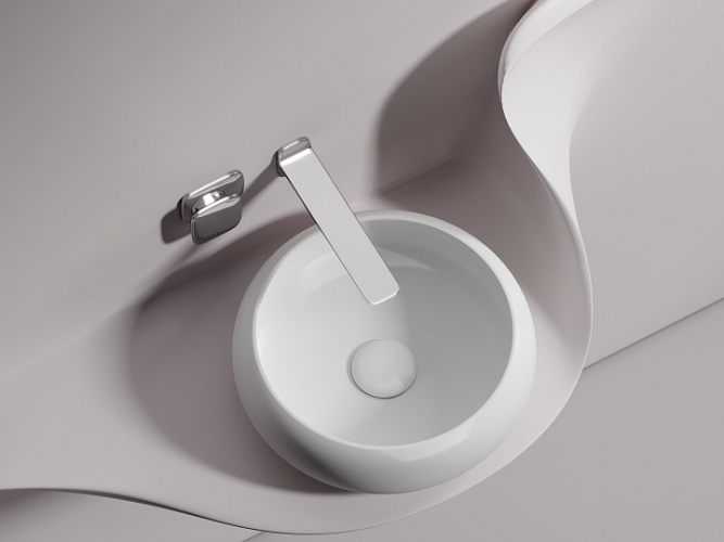 Умывальник CERAMICANOVA Element чаша накладная круглая (цвет Белый Матовый) CN6050MW