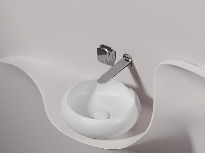 Умывальник CERAMICANOVA Element чаша накладная круглая (цвет Белый Матовый) CN6050MW