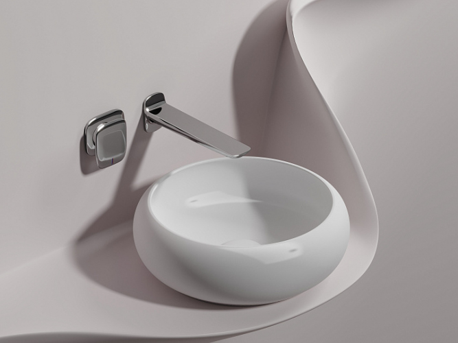 Умывальник CERAMICANOVA Element чаша накладная круглая (цвет Белый Матовый) CN6050MW