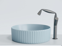 Умывальник CERAMICANOVA Element чаша накладная круглая (цвет Голубой Матовый) CN6057ML