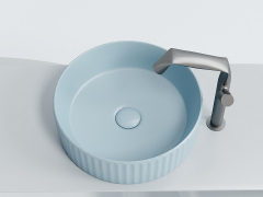 Умывальник CERAMICANOVA Element чаша накладная круглая (цвет Голубой Матовый) CN6057ML