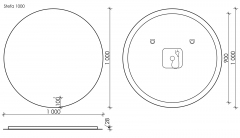 Зеркало SANCOS c подсветкой Sfera, 1000 мм, SF1000