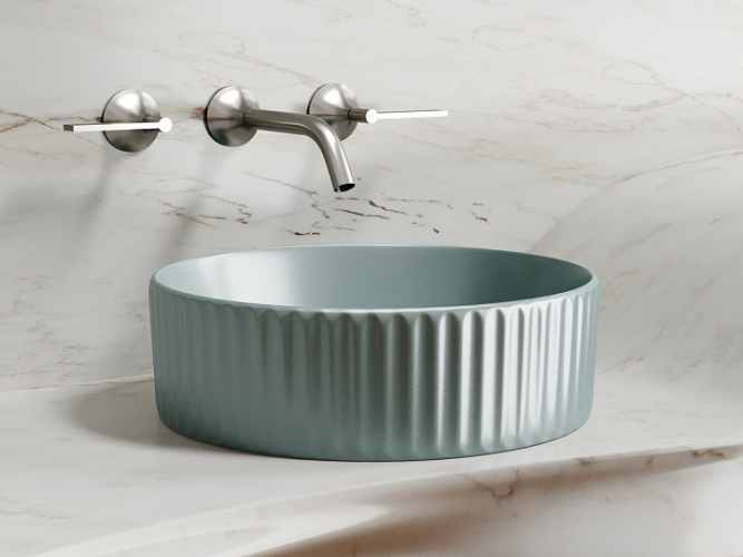 Умывальник CERAMICANOVA Element чаша накладная круглая (цвет Зеленый Матовый) CN6057MLG