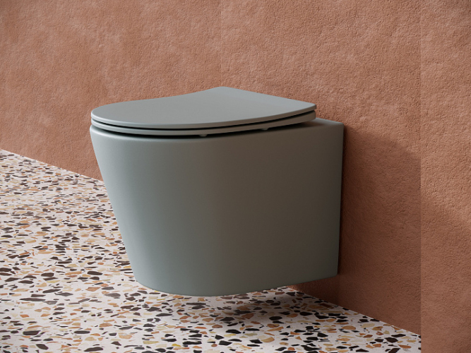 Подвесной унитаз CERAMICANOVA Balearica Rimless (цвет Антрацит Матовый) CN6000MH