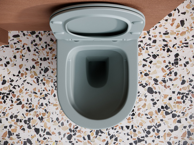 Подвесной унитаз CERAMICANOVA Balearica Rimless (цвет Антрацит Матовый) CN6000MH