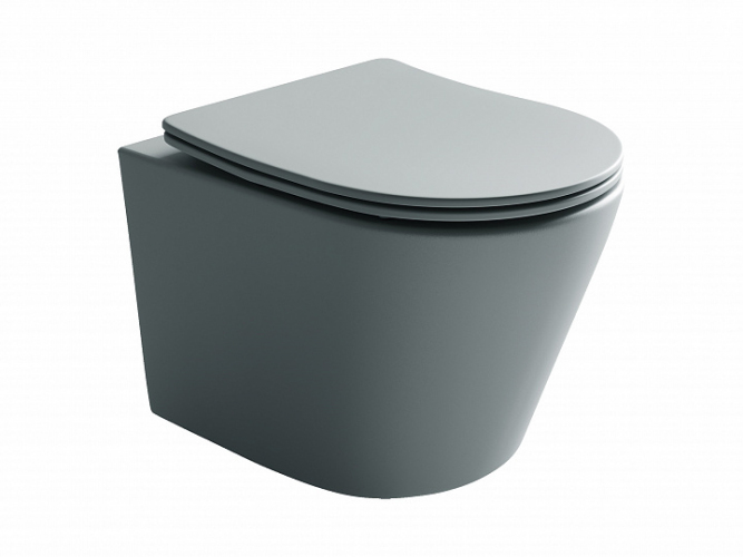 Подвесной унитаз CERAMICANOVA Balearica Rimless (цвет Антрацит Матовый) CN6000MH