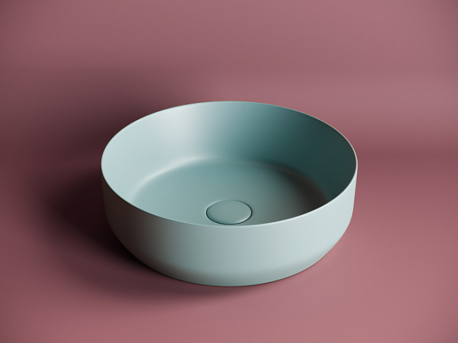 Умывальник CERAMICANOVA Element чаша накладная круглая (цвет Зеленый Матовый) CN6022MLG