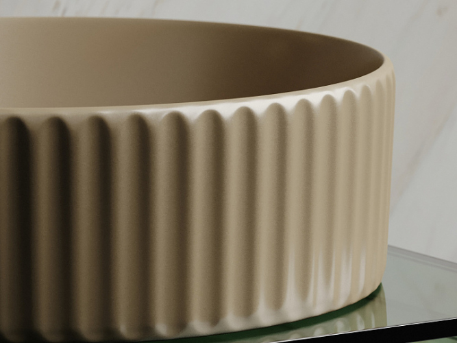 Умывальник CERAMICANOVA Element чаша накладная круглая (цвет Капучино Матовый) CN6057MC