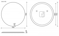 Зеркало SANCOS c подсветкой Sfera, 900 мм, SF900