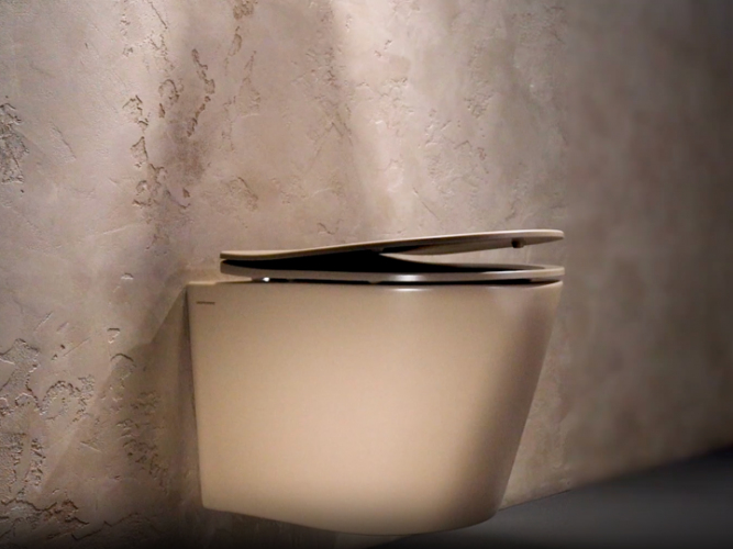 Подвесной унитаз CERAMICANOVA Balearica Rimless (цвет Капучино Матовый) CN6000MC