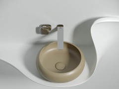 Умывальник CERAMICANOVA Element чаша накладная круглая (цвет Капучино Матовый) CN6050MC