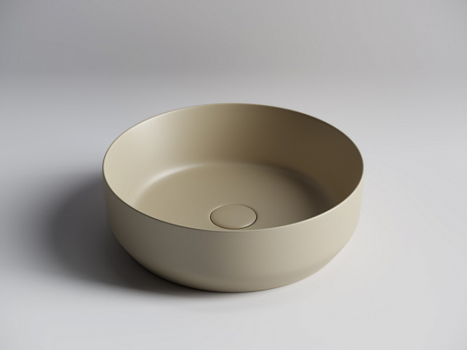 Умывальник CERAMICANOVA Element чаша накладная круглая (цвет Капучино Матовый) CN6022MC