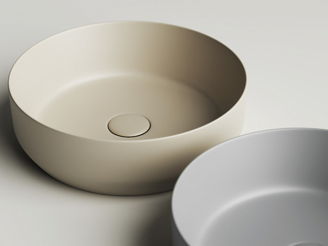 Умывальник CERAMICANOVA Element чаша накладная круглая (цвет Капучино Матовый) CN6022MC