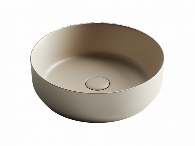 Умывальник CERAMICANOVA Element чаша накладная круглая (цвет Капучино Матовый) CN6022MC