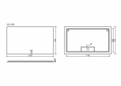 Зеркало SANCOS c подсветкой Square, 1200х700, SQ1200