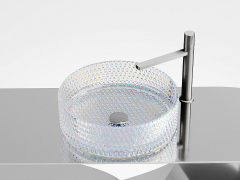 Умывальник CERAMICANOVA Cristal чаша накладная круглая (цвет неон) 360 мм CN6059