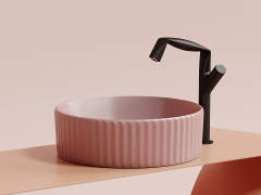 Умывальник CERAMICANOVA Element чаша накладная круглая (цвет Розовый Матовый) CN6057MP