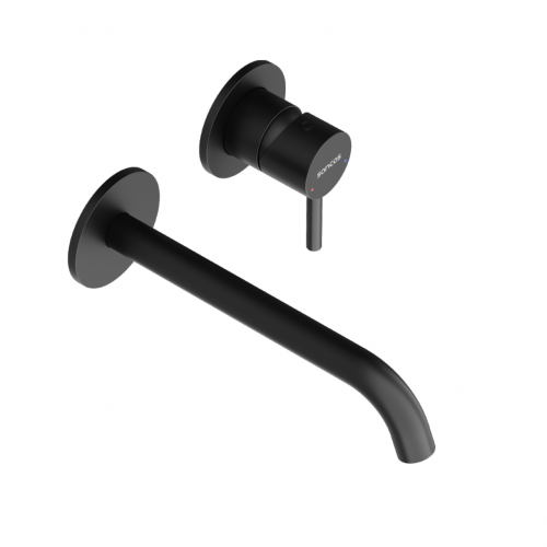 Смеситель для раковины SANCOS Etna с внутренней частью, черный матовый, SC9004MB