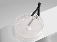 Умывальник CERAMICANOVA Cristal чаша накладная круглая 360 мм (цвет розовый) CN6061