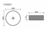 Умывальник CERAMICANOVA Cristal чаша накладная круглая 360 мм (цвет розовый) CN6061