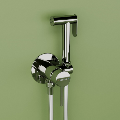 Гигиенический душ SANCOS Start со смесителем, цвет хром глянцевый, SC1001CH