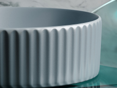 Умывальник CERAMICANOVA Element чаша накладная круглая 360 мм (цвет Серо-Голубой Матовый) CN6057MHL