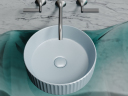 Умывальник CERAMICANOVA Element чаша накладная круглая 360 мм (цвет Серо-Голубой Матовый) CN6057MHL
