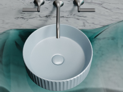 Умывальник CERAMICANOVA Element чаша накладная круглая 360 мм (цвет Серо-Голубой Матовый) CN6057MHL